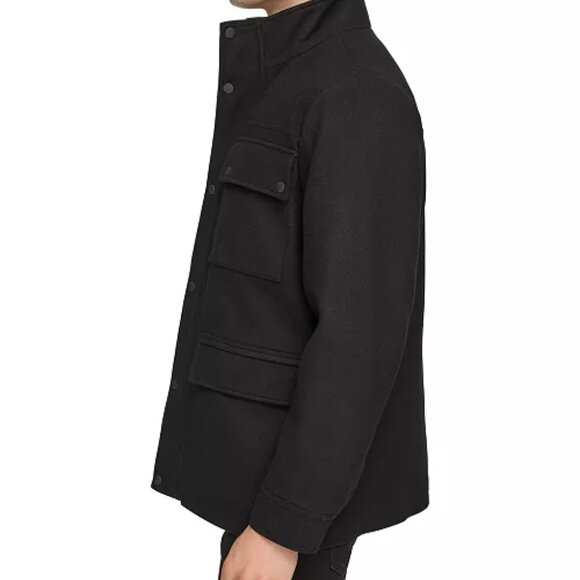 NEW GUESS Wool Blend Water Repellant Jacket Sangria for men 462tn - Picture 7 of 8